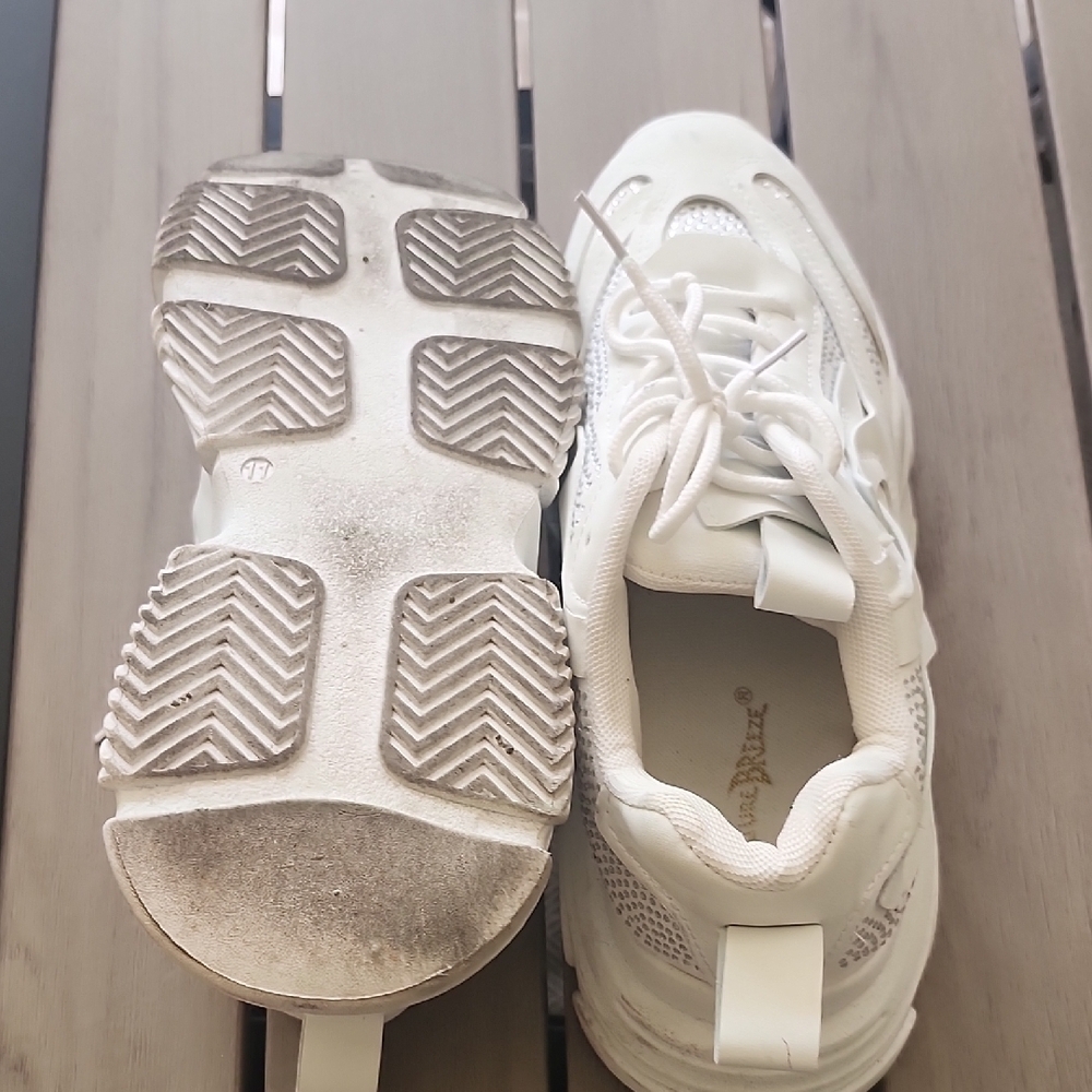 Nature Breeze Stylish White Athletic Sneakers - Picture 7 of 8